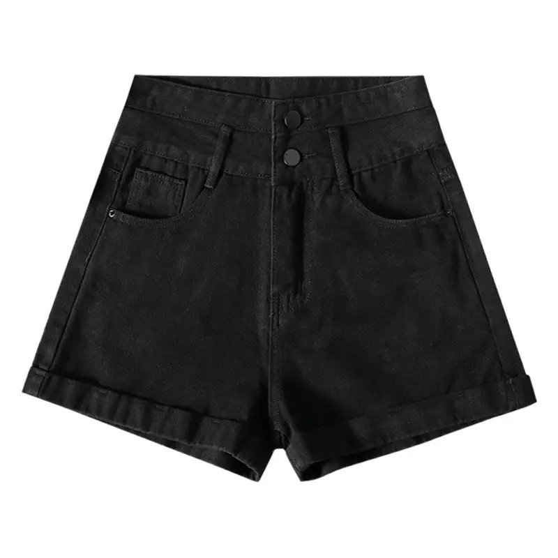 Women Denim Shorts Summer 2021 Loose Wide Leg Slimming