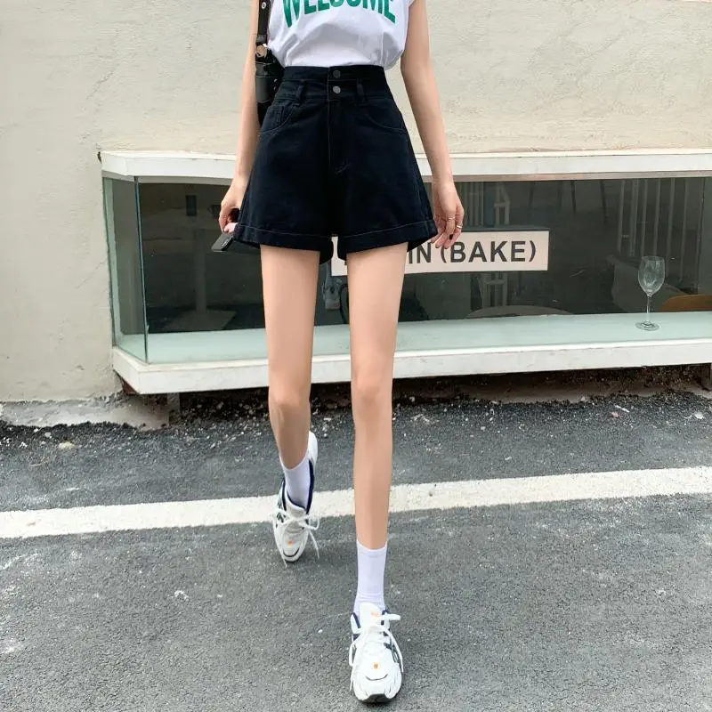 Women Denim Shorts Summer 2021 Loose Wide Leg Slimming — feature 7