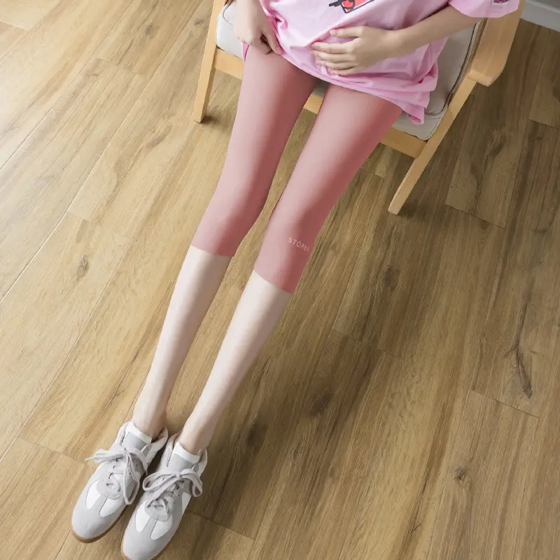 Maternity Slim Fitting Leggings with Belly Support for Summer - Image 3