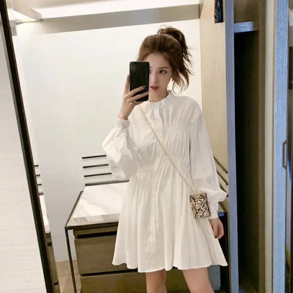 Women's 2024 Summer Loose Mid-Length Shirt with Long Sleeve - Image 6