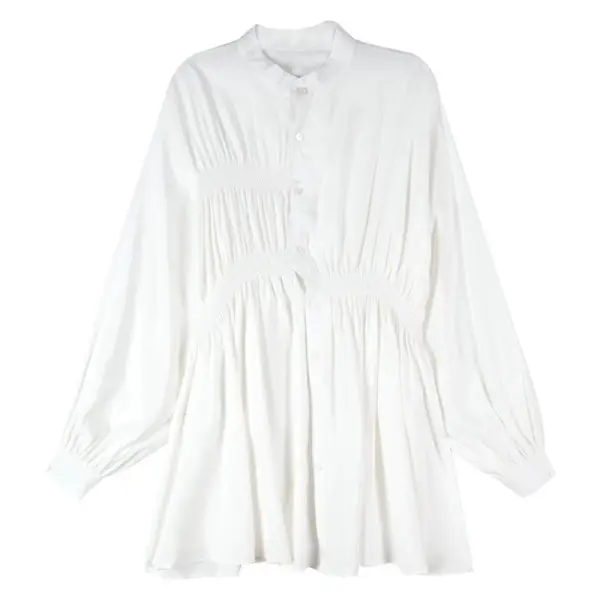 Women's 2024 Summer Loose Mid-Length Shirt with Long Sleeve - Image 7