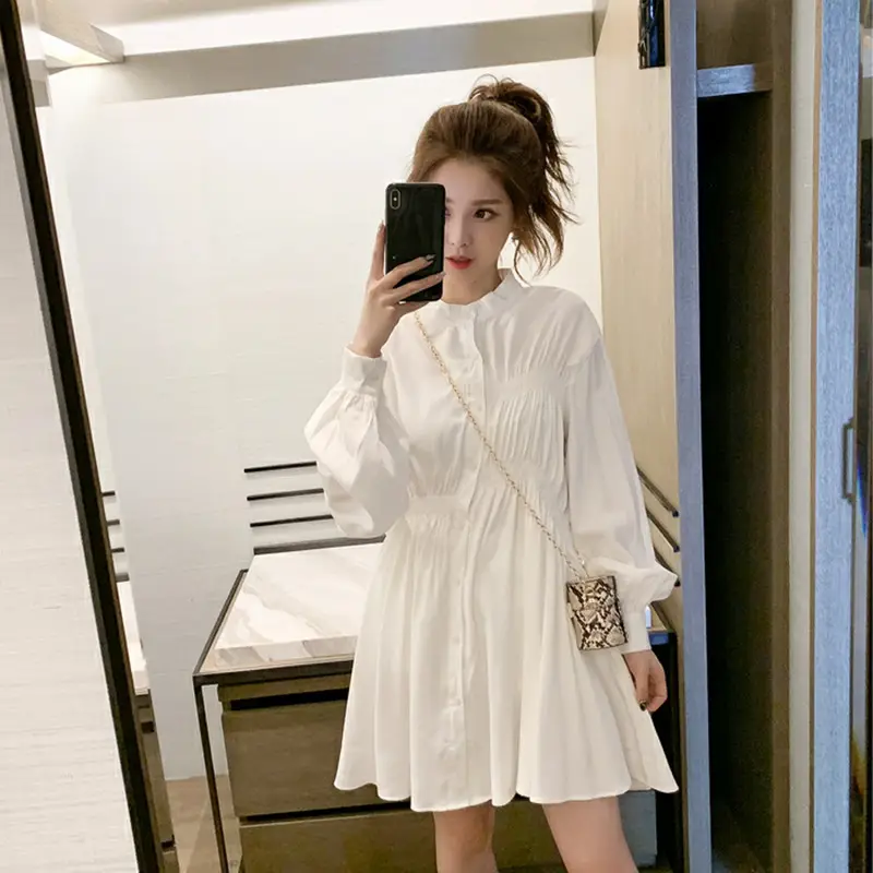 Women's 2024 Summer Loose Mid-Length Shirt with Long Sleeve — feature 4