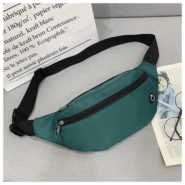 Men's Teal Fanny Bag with Phone Coin Pocket - Image 6