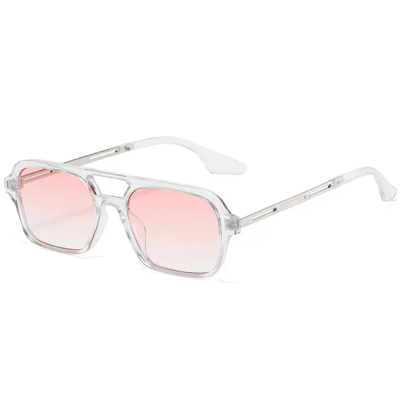 Women Sunglasses Black Double Beam Hollow 9315