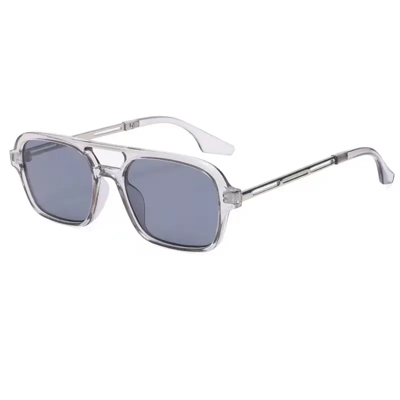 Women Sunglasses Black Double Beam Hollow 9315