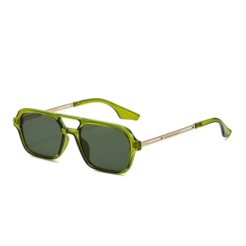 Women Sunglasses Black Double Beam Hollow 9315