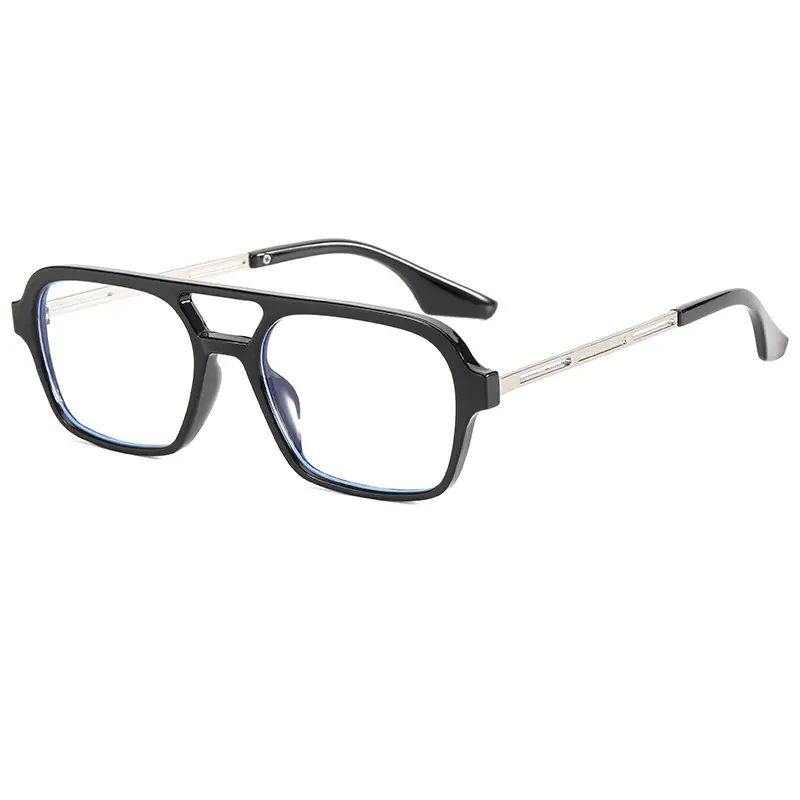 Women Sunglasses Black Double Beam Hollow 9315