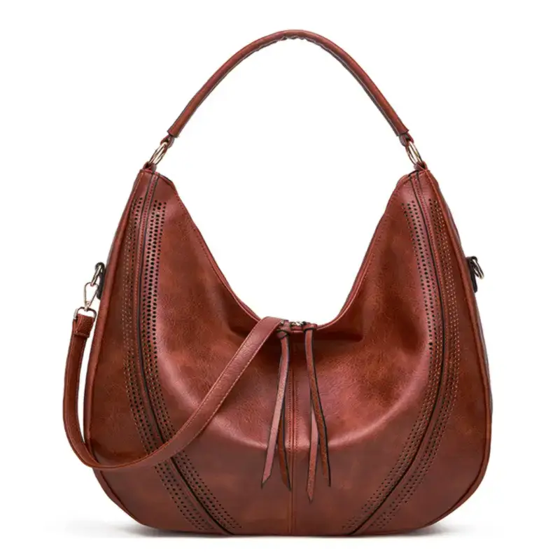 Women's Brown Leather Shoulder Bag 2021 Large Capacity