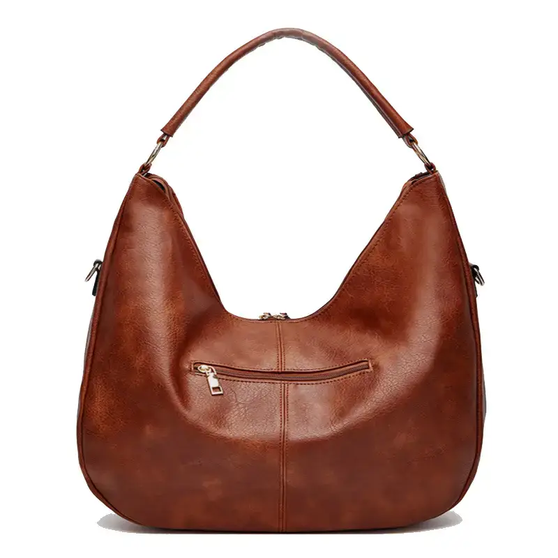 Women's Brown Leather Shoulder Bag 2021 Large Capacity