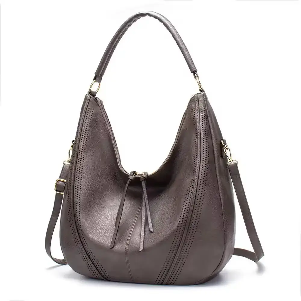 Women's Brown Leather Shoulder Bag 2021 Large Capacity
