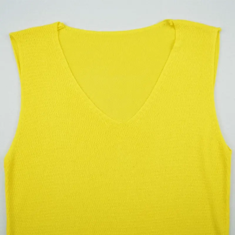 Women Knitted Sleeveless Vest Olive Green Spring Summer — feature 18