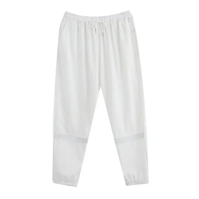 Women's Extra Large Harem Pants Black White Loose Leg Tie - Image 5
