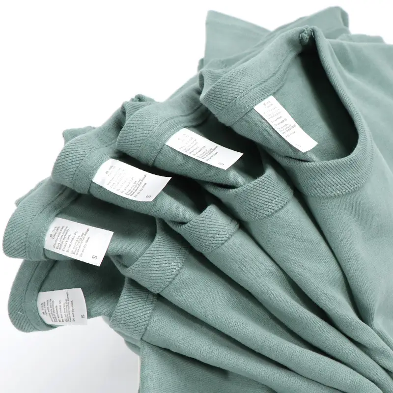 Men's Mineral Blue Cotton T-Shirt Coat 300g - Image 5