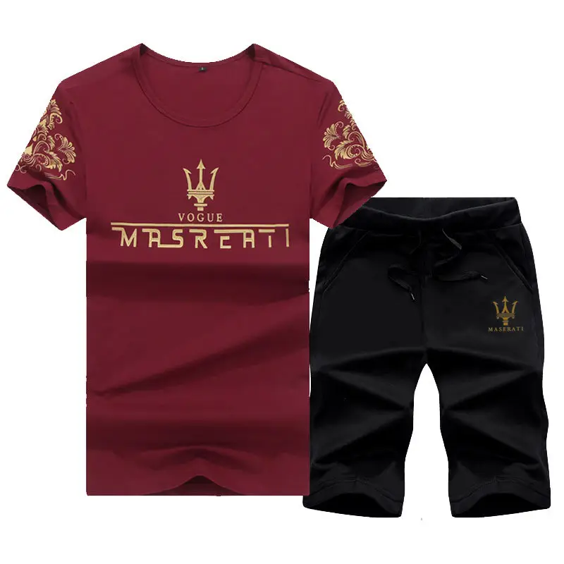 2026 Men's Navy Printed T-Shirt & Pants Set - Image 9