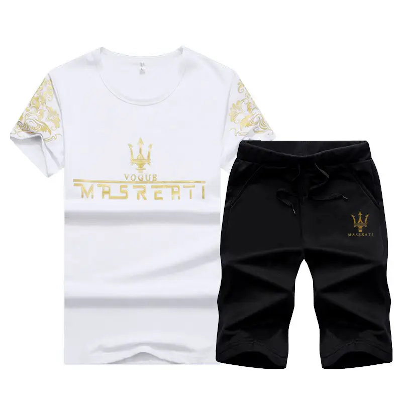 2026 Men's Navy Printed T-Shirt & Pants Set - Image 6