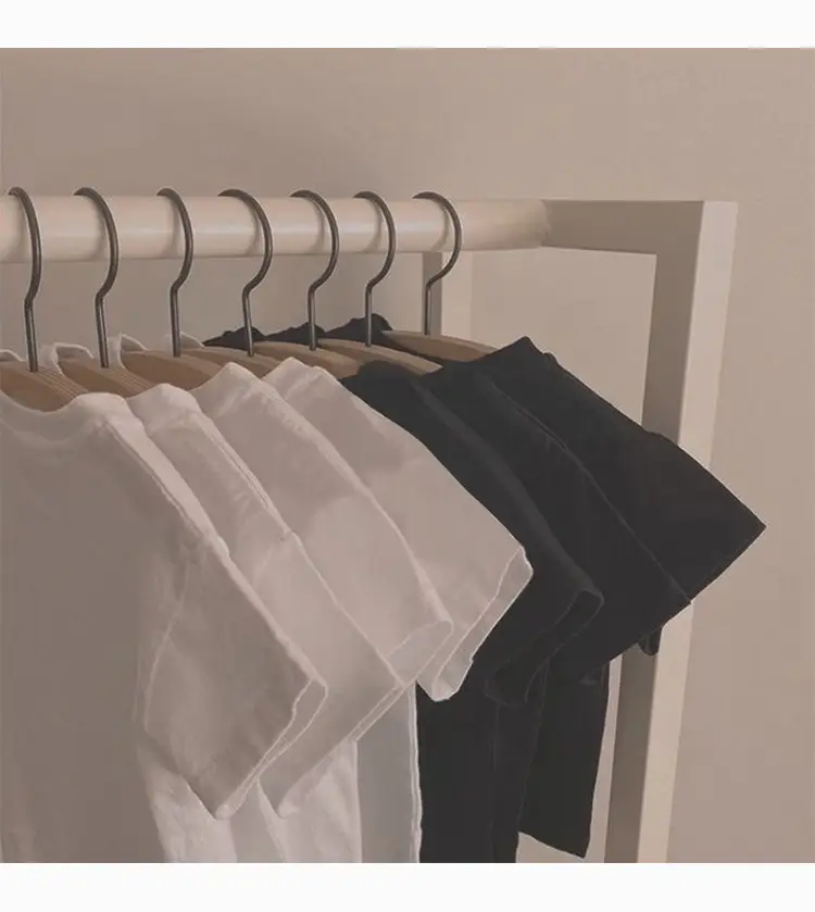 Kids Short Sleeve T-Shirt Cotton White Black Round Neck — feature 7