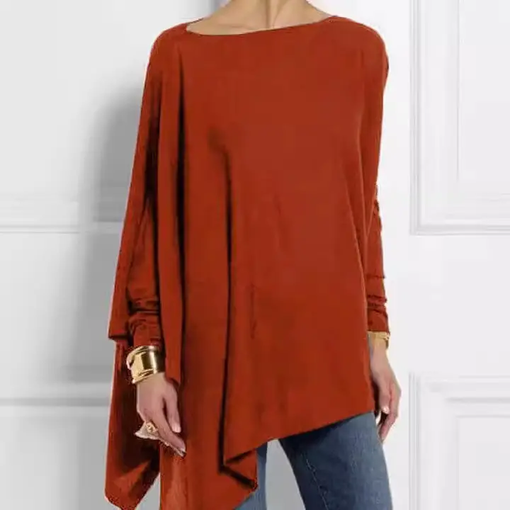 2022 Green Long Sleeve Loose T-Shirt Casual Wear