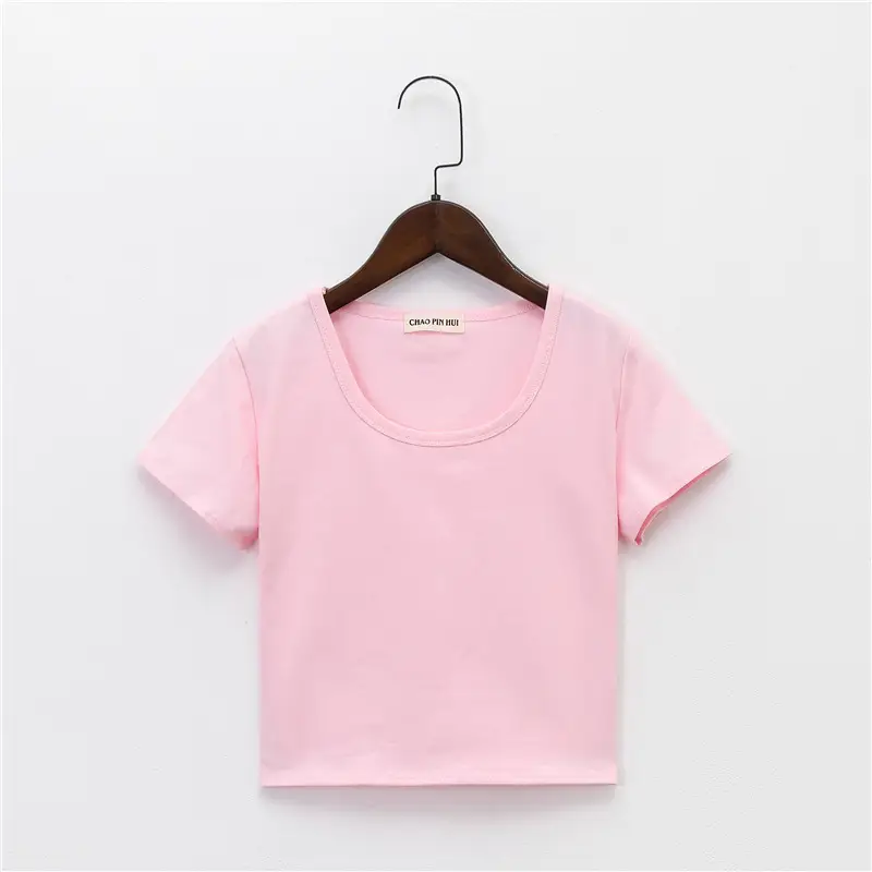 Black Navel-Exposed T-Shirt Women Short Sleeve - Image 4
