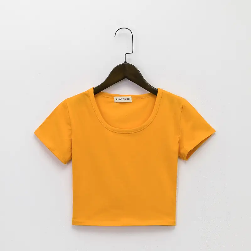 Black Navel-Exposed T-Shirt Women Short Sleeve - Image 6