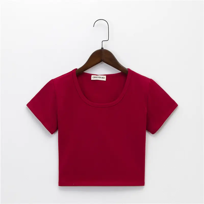 Black Navel-Exposed T-Shirt Women Short Sleeve - Image 7