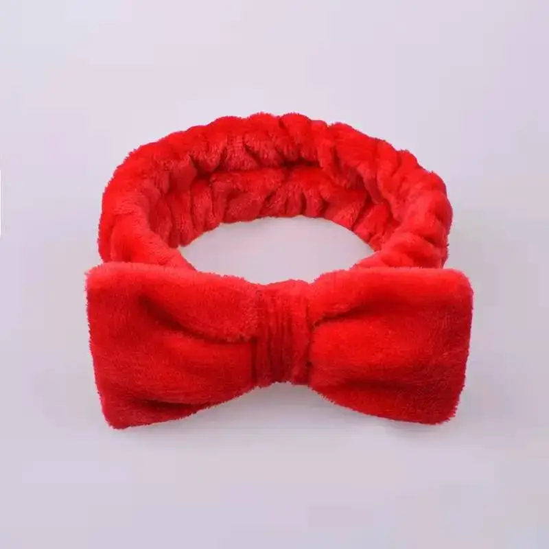 Blue Fleece Bow Hair Band for Women - Image 20