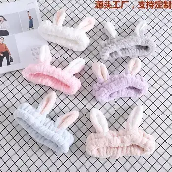 Blue Fleece Bow Hair Band for Women — feature 15