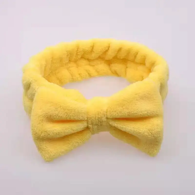 Blue Fleece Bow Hair Band for Women - Image 2