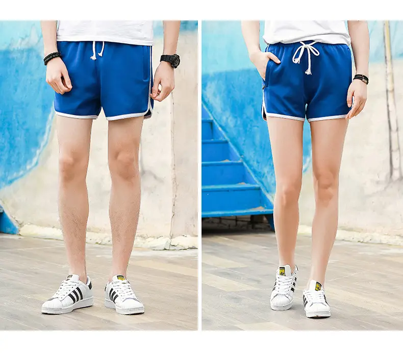 Men Blue Striped Running Shorts Korean Style — feature 11