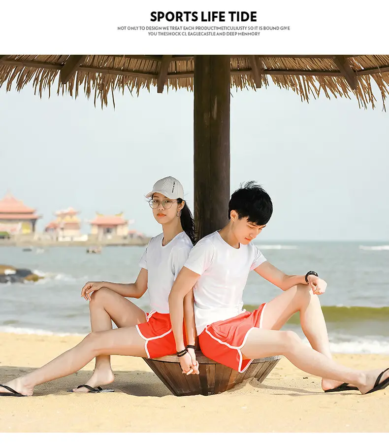 Men Blue Striped Running Shorts Korean Style — feature 18