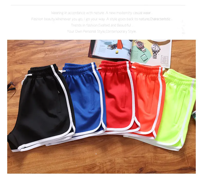 Men Blue Striped Running Shorts Korean Style — feature 21