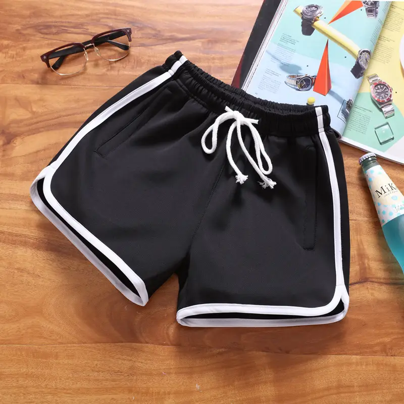 Men Blue Striped Running Shorts Korean Style