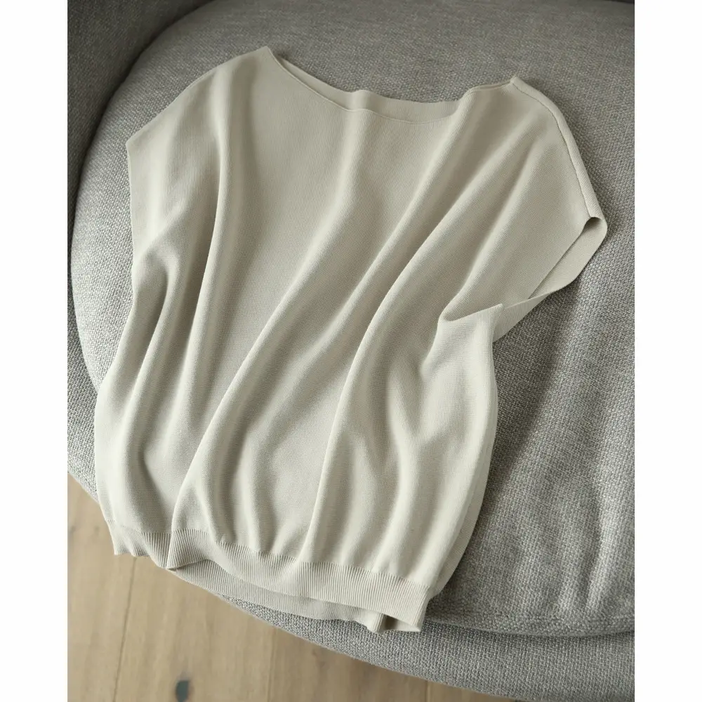 Ice Silk Batwing Sleeve T-Shirt Light Blue 2024