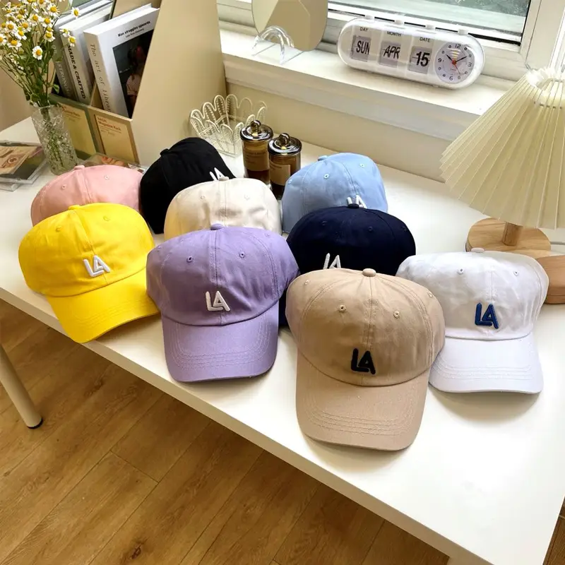 Pink LA Logo Adjustable Baseball Cap Set - Image 11