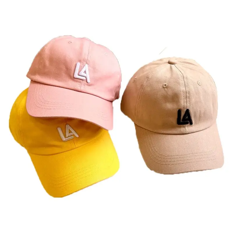 Pink LA Logo Adjustable Baseball Cap Set