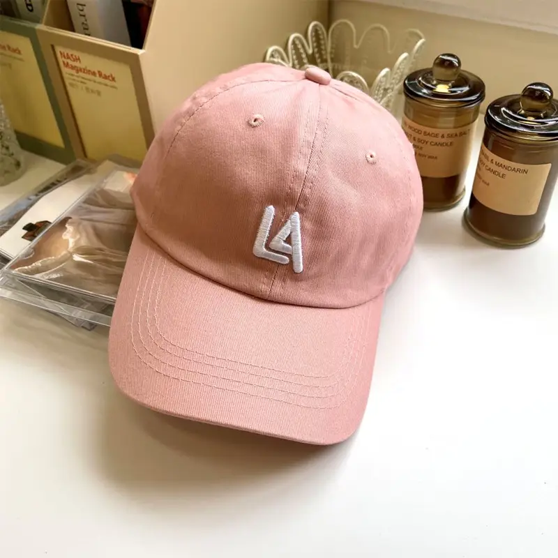 Pink LA Logo Adjustable Baseball Cap Set - Image 6