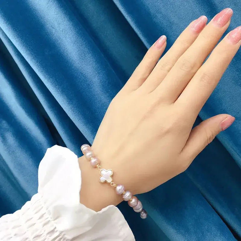 Freshwater Pearl Bracelet for Women Adjustable 7-8mm - Image 5