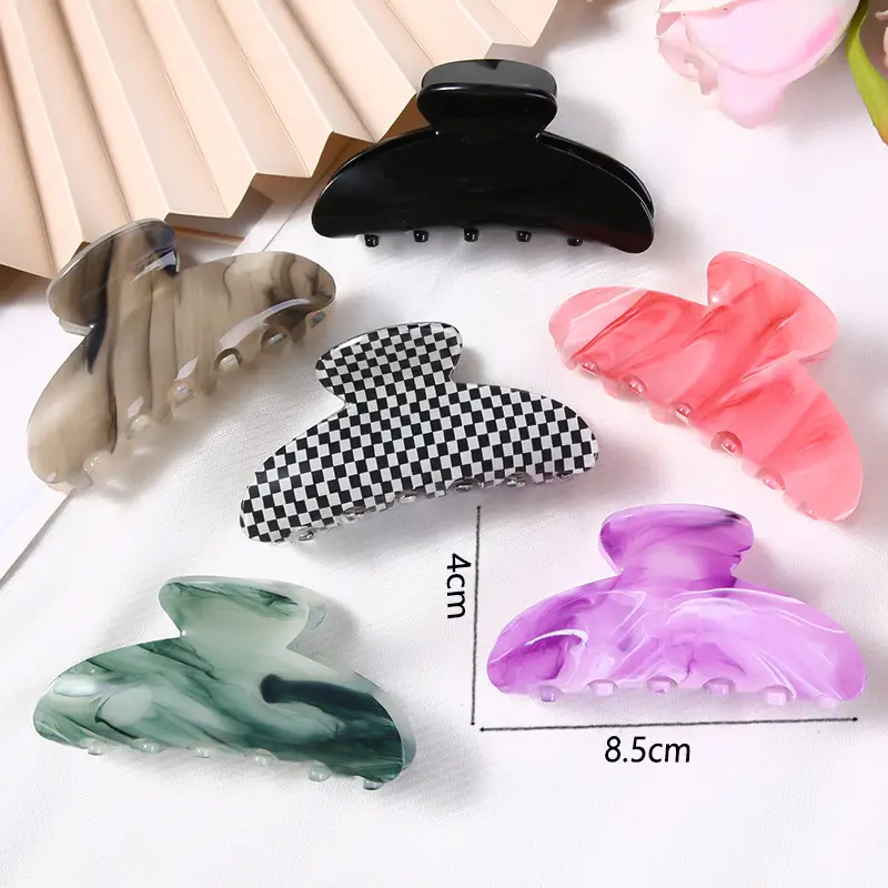Yuanbao Cloud Pattern Hair Clip 8.5cm Acetic Acid - Image 39