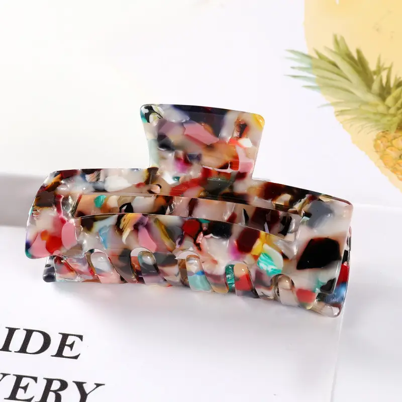 Yuanbao Cloud Pattern Hair Clip 8.5cm Acetic Acid - Image 25