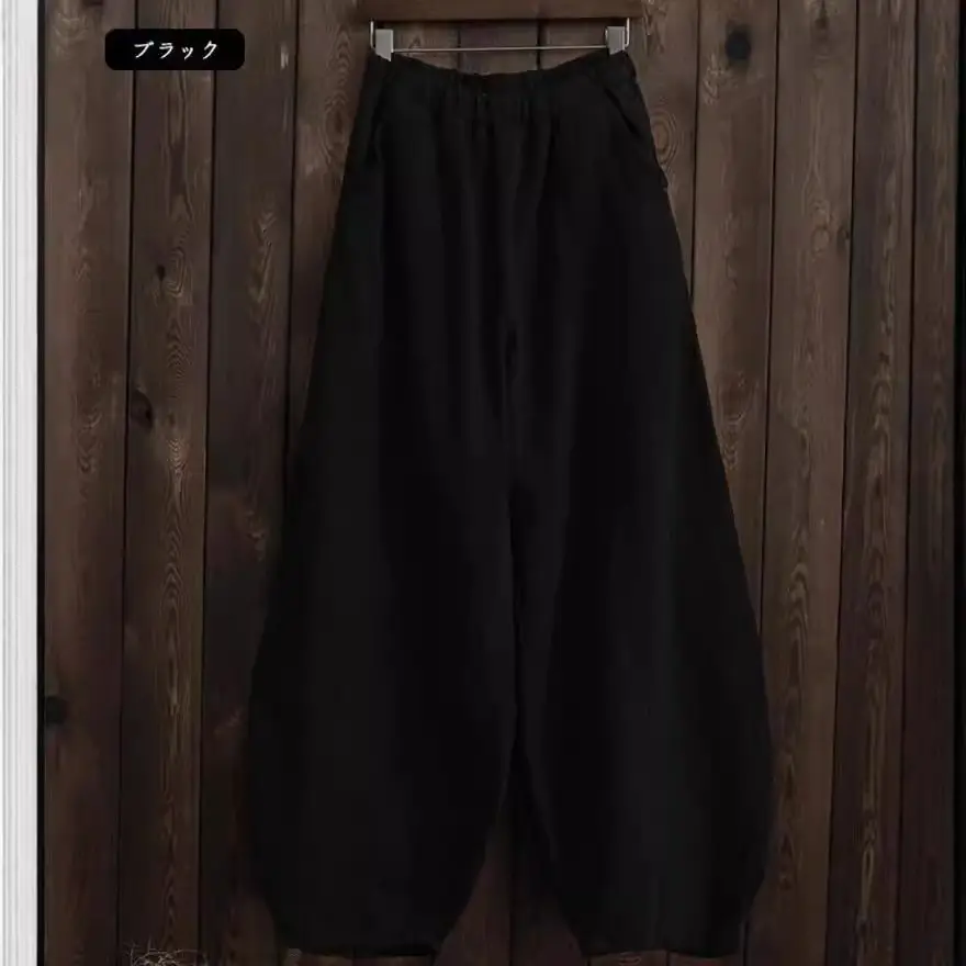 Women's White Linen Bloomers Spring Autumn Casual Wear - Image 8