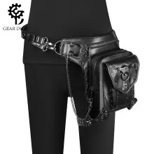 Black Skull Rivet Women's Shoulder Bag with Mobile Phone Compartment — feature 6