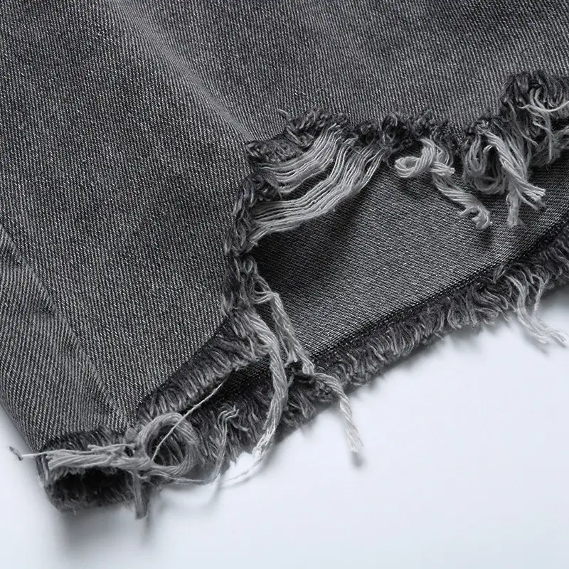 Black Ripped Denim Shorts Women High Waist 2021 - Image 8