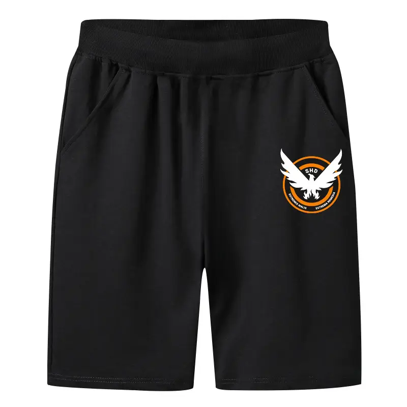 Children Cotton Shorts Grey Five Point Print 110-160