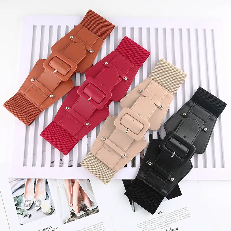 Black Korean Fashion Belt with Wide Skirt Decor - Image 6