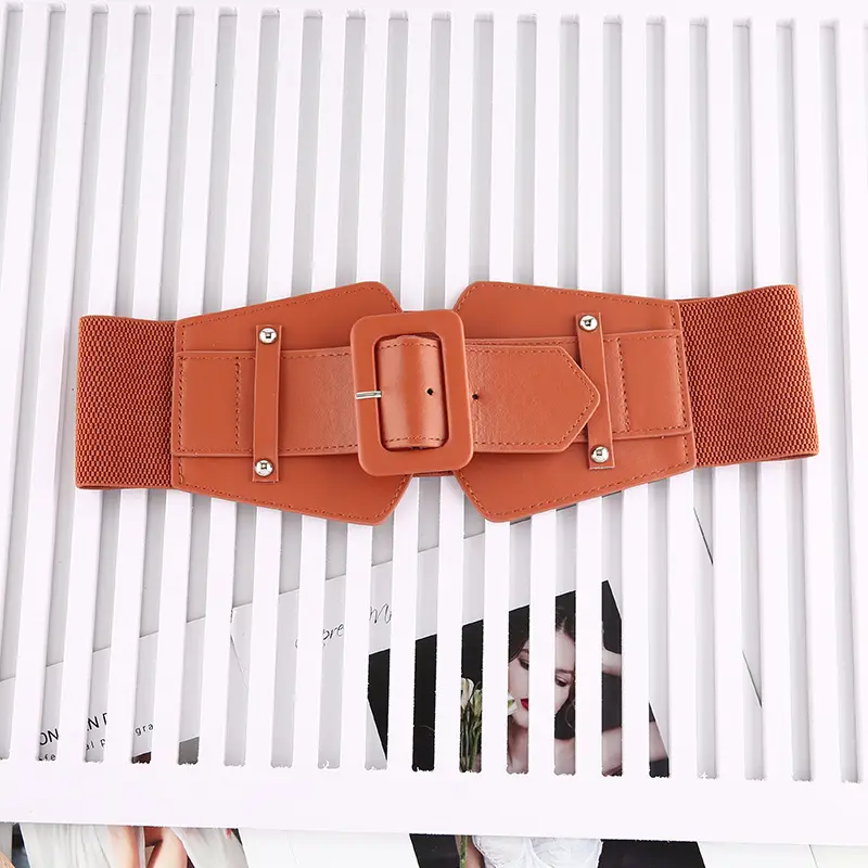 Black Korean Fashion Belt with Wide Skirt Decor - Image 3