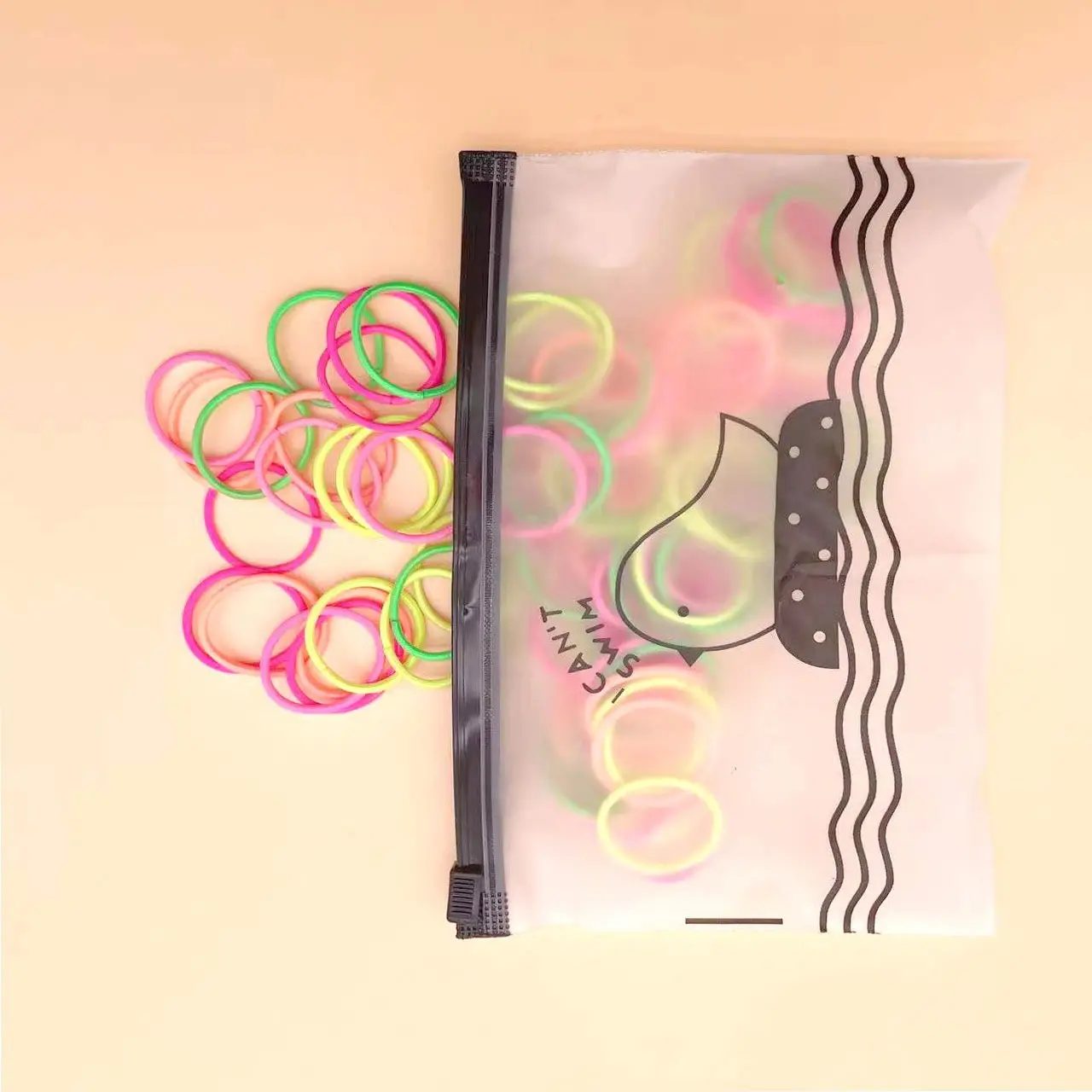 High Elastic Rubber Band for Women Black Seamless Hair Tie - Image 14