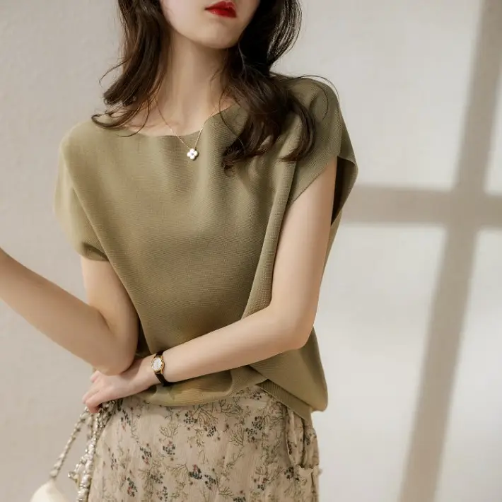 Women Purple Short Sleeve T-Shirt Summer 2024 - Image 6