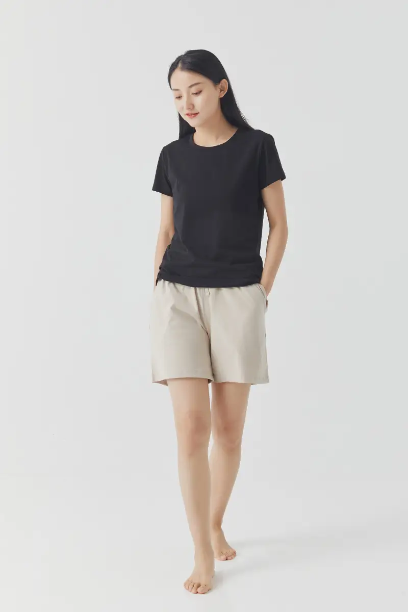 Women's Black Pure Cotton Shorts Summer Wear — feature 28