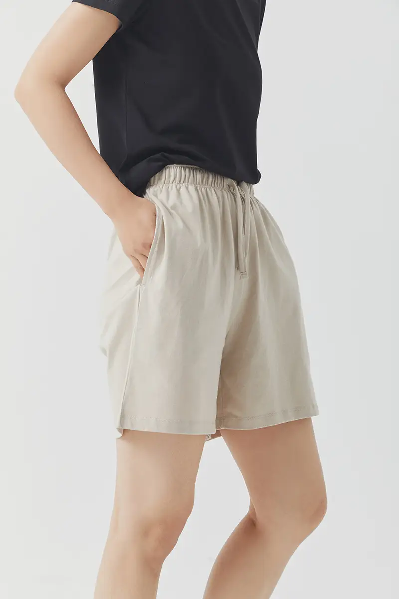 Women's Black Pure Cotton Shorts Summer Wear — feature 31
