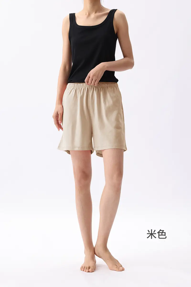 Women's Black Pure Cotton Shorts Summer Wear — feature 6