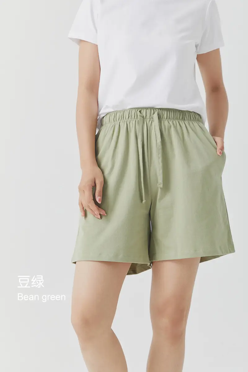 Women's Black Pure Cotton Shorts Summer Wear - Image 3